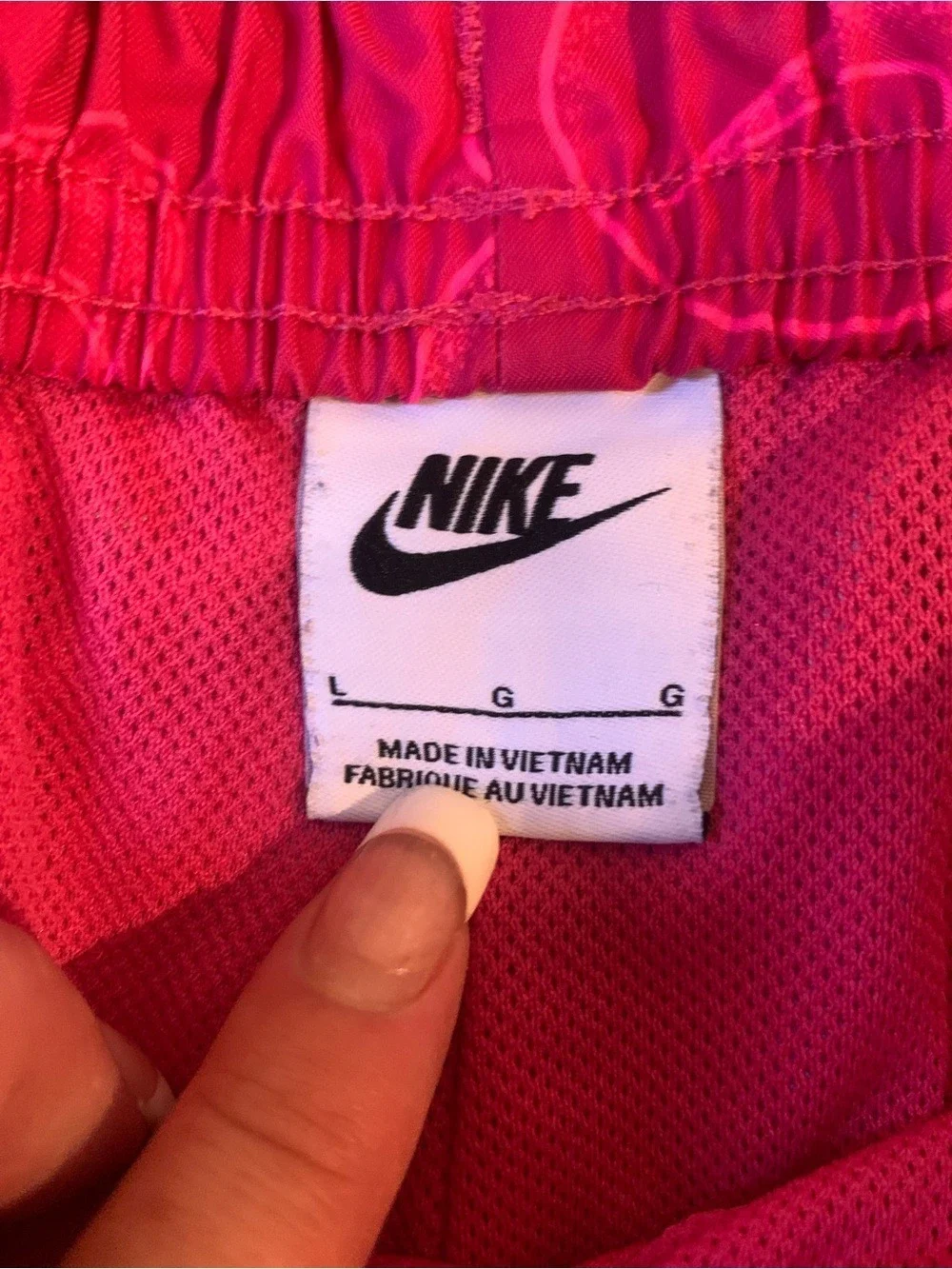 NIKE Men’Hot Pink Tropical Print Swim Shorts size large